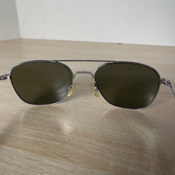Randolph Engineering Aviator Sunglasses 5 1/2 Chrome AF-58-20 READ - Picture 8 of 15
